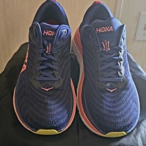 Hoka ONE GAVIOTA 5 Women's Navy and Coral Sneakers